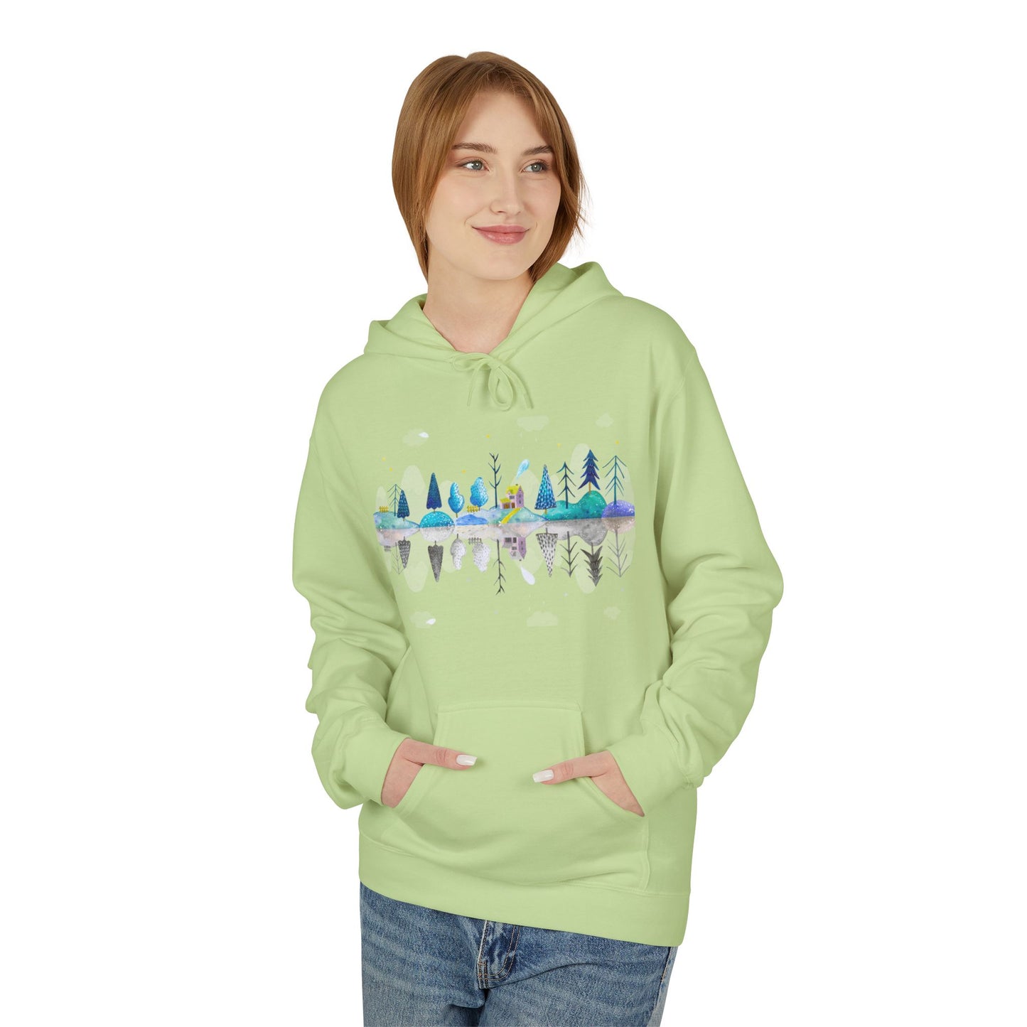 Cozy Nature-Inspired Fleece Hoodie | Inspirational Winter Apparel | True North