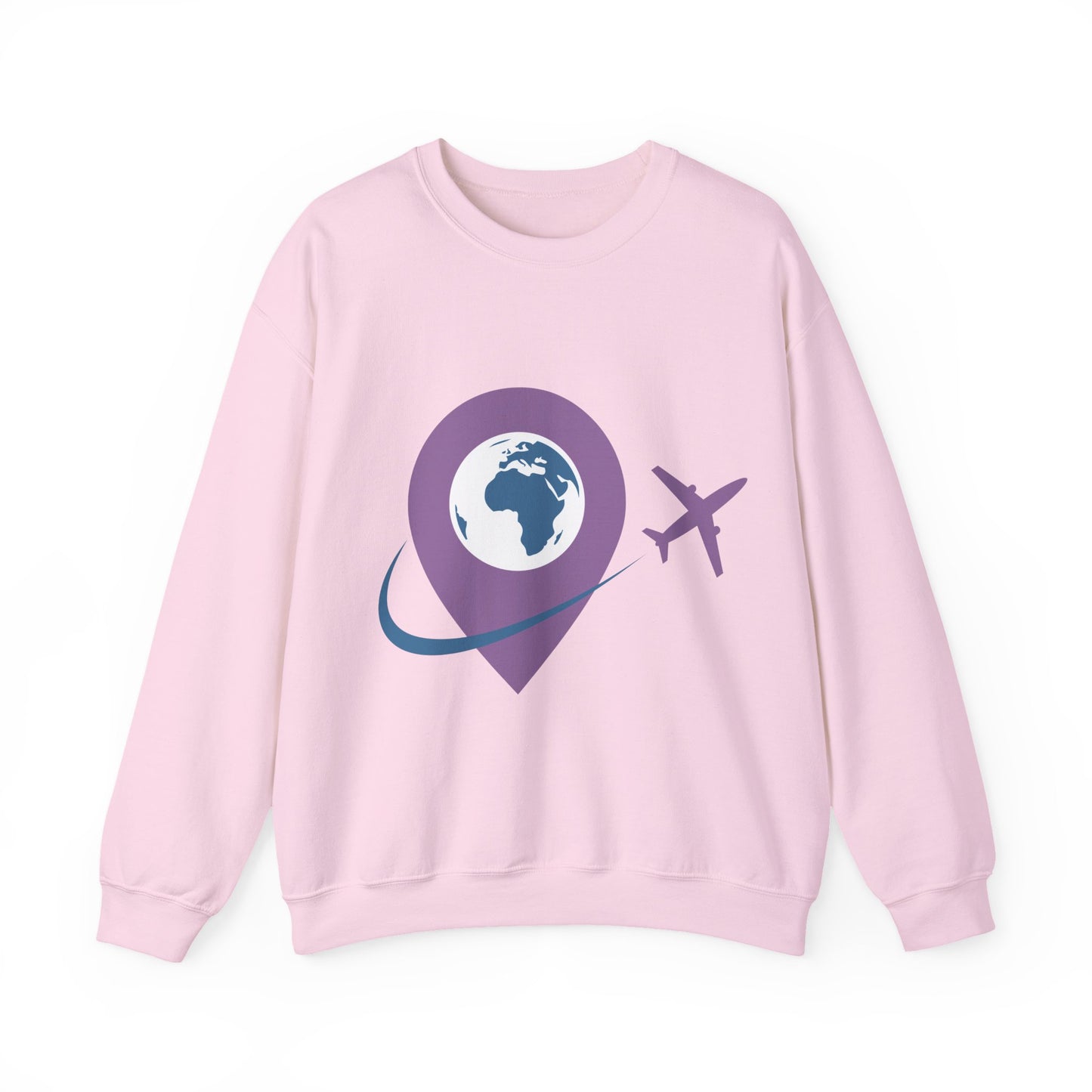 Travel Inspired Sweatshirt | Globe and Airplane Design | True North