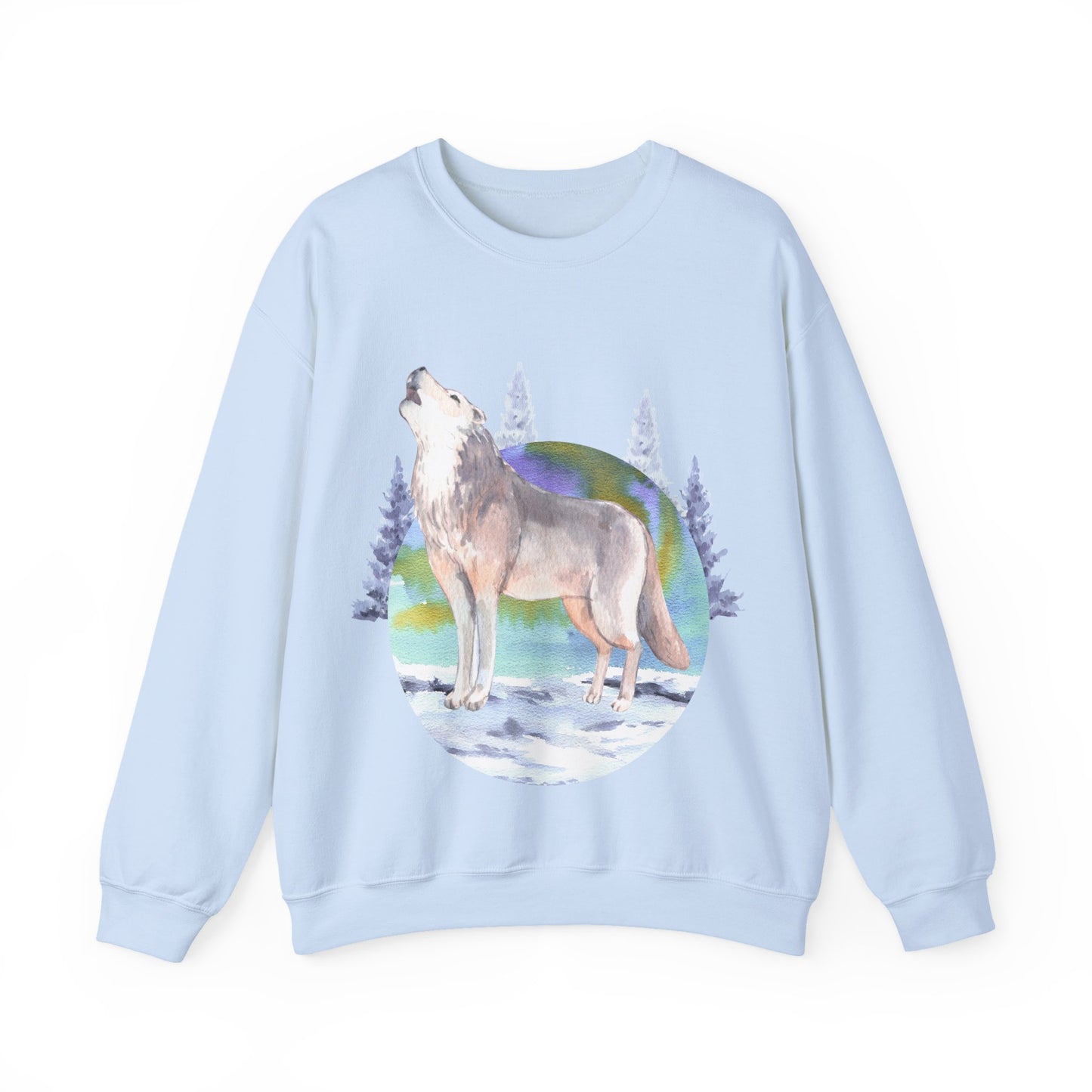 Wolf Howling Crewneck Sweatshirt | Animal and Nature Lovers | True North