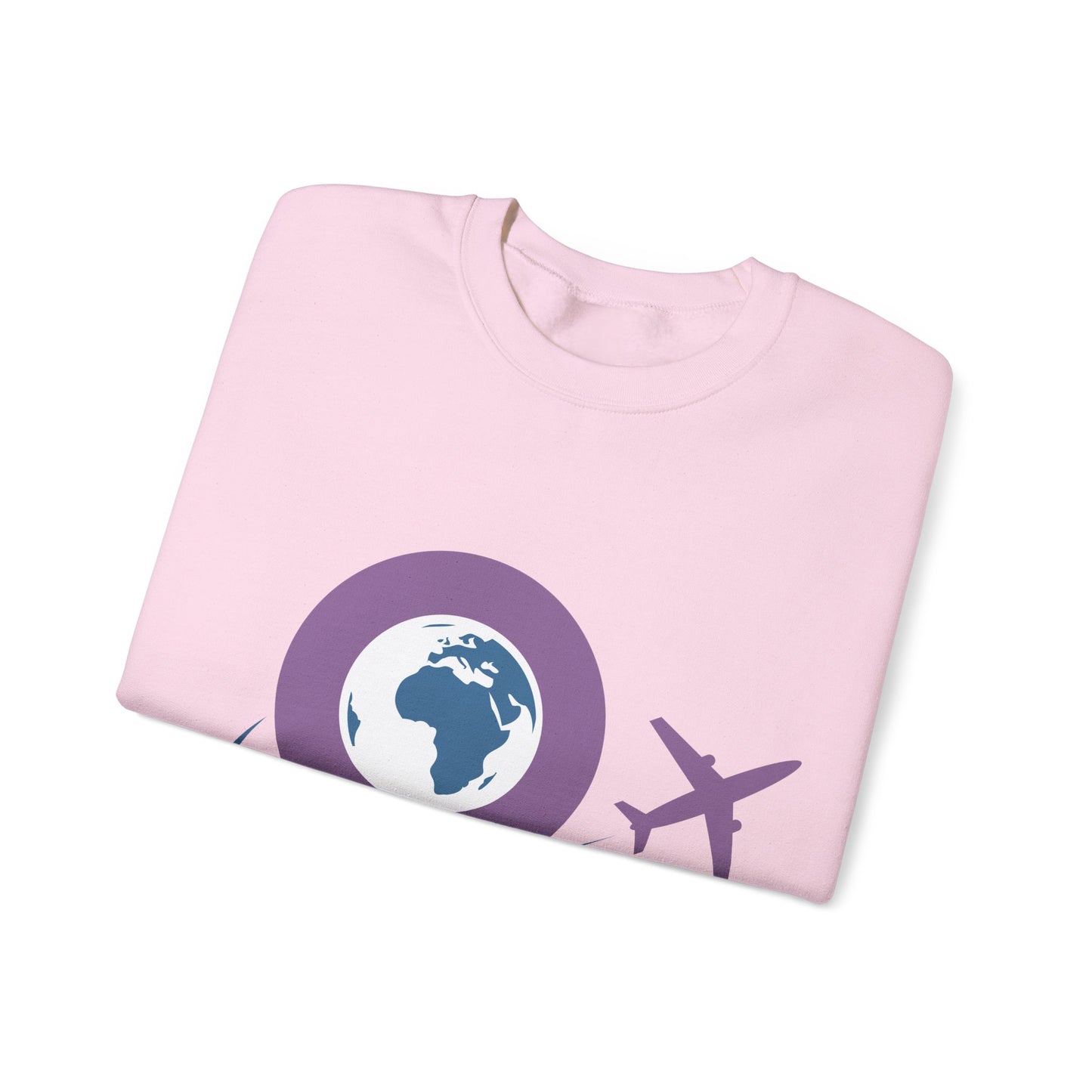 Travel Inspired Sweatshirt | Globe and Airplane Design | True North