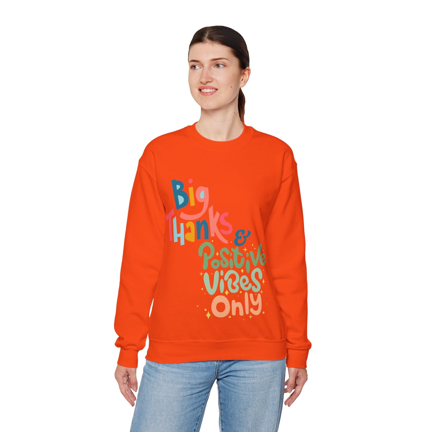 Big Thanks & Positive Vibes Crewneck Sweatshirt | True North
