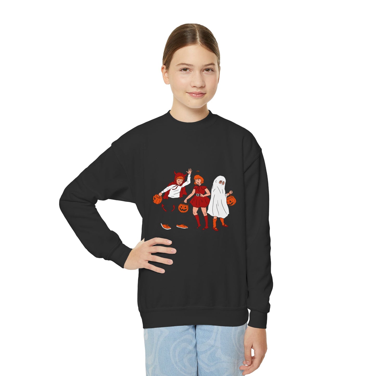 Halloween Kids Crewneck Sweatshirt | Spooky Season Gift | True North