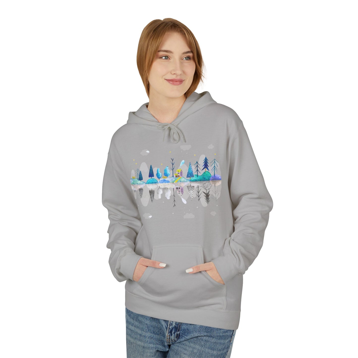 Cozy Nature-Inspired Fleece Hoodie | Inspirational Winter Apparel | True North