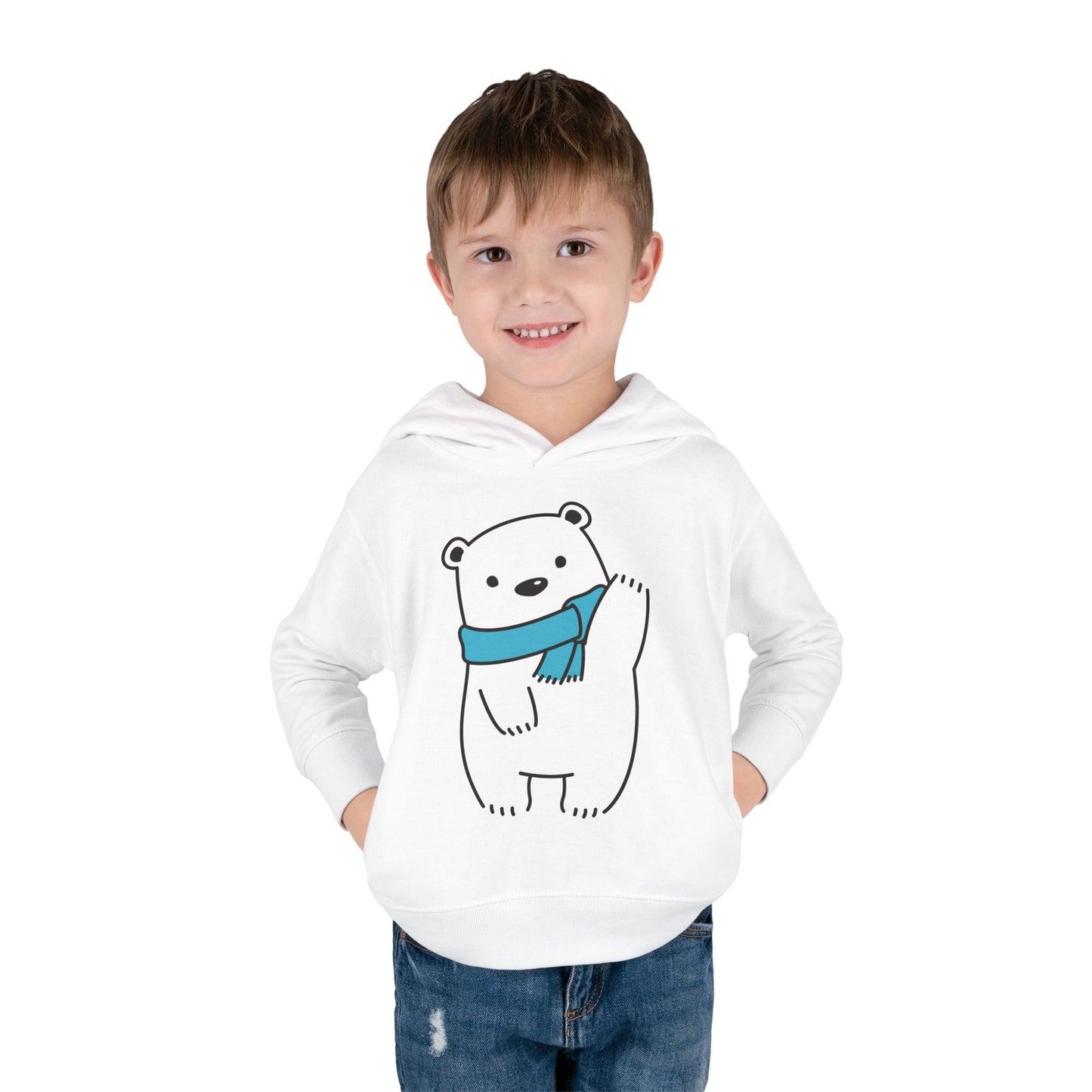 Cute Bear Toddler Hoodie | Fleece Pullover for Kids | True North