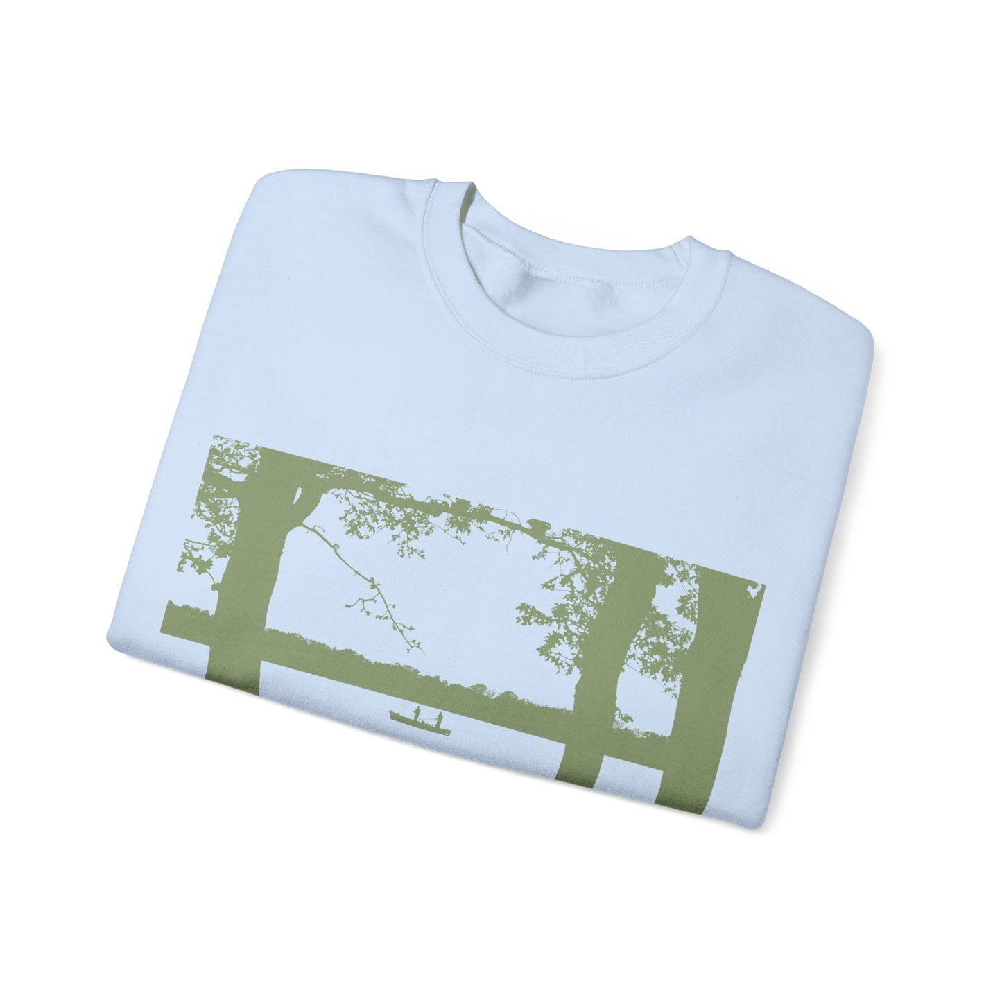 Relaxing River View Crewneck Sweatshirt | Cozy Pullover | True North