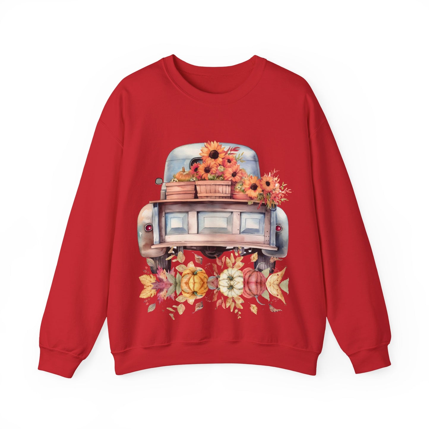Fall Floral Truck Crewneck Sweatshirt | Autumn Apparel | True North
