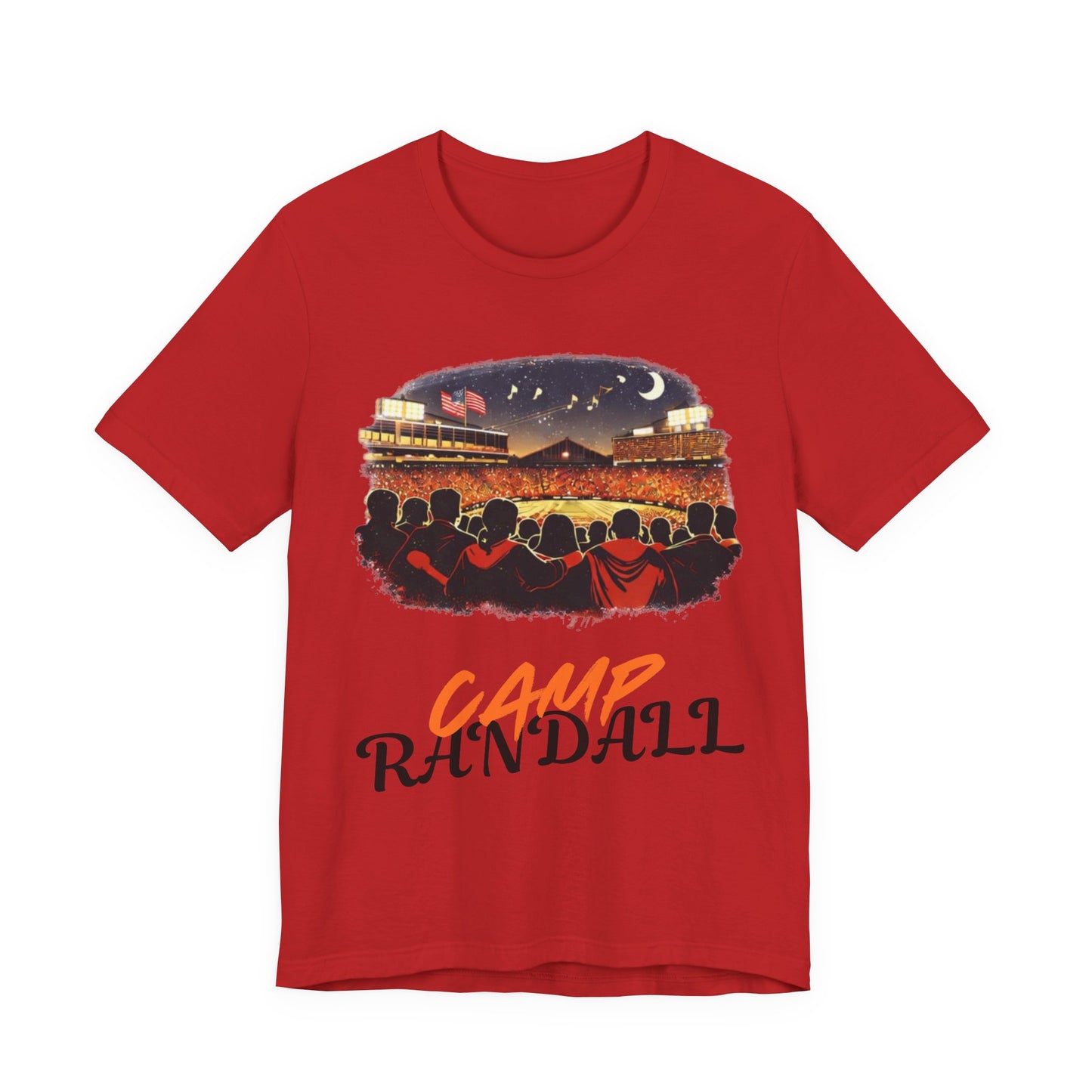 Camp Randall Stadium Football T‑Shirt – Retro Night Game Crew JERSEY Tee MADISON