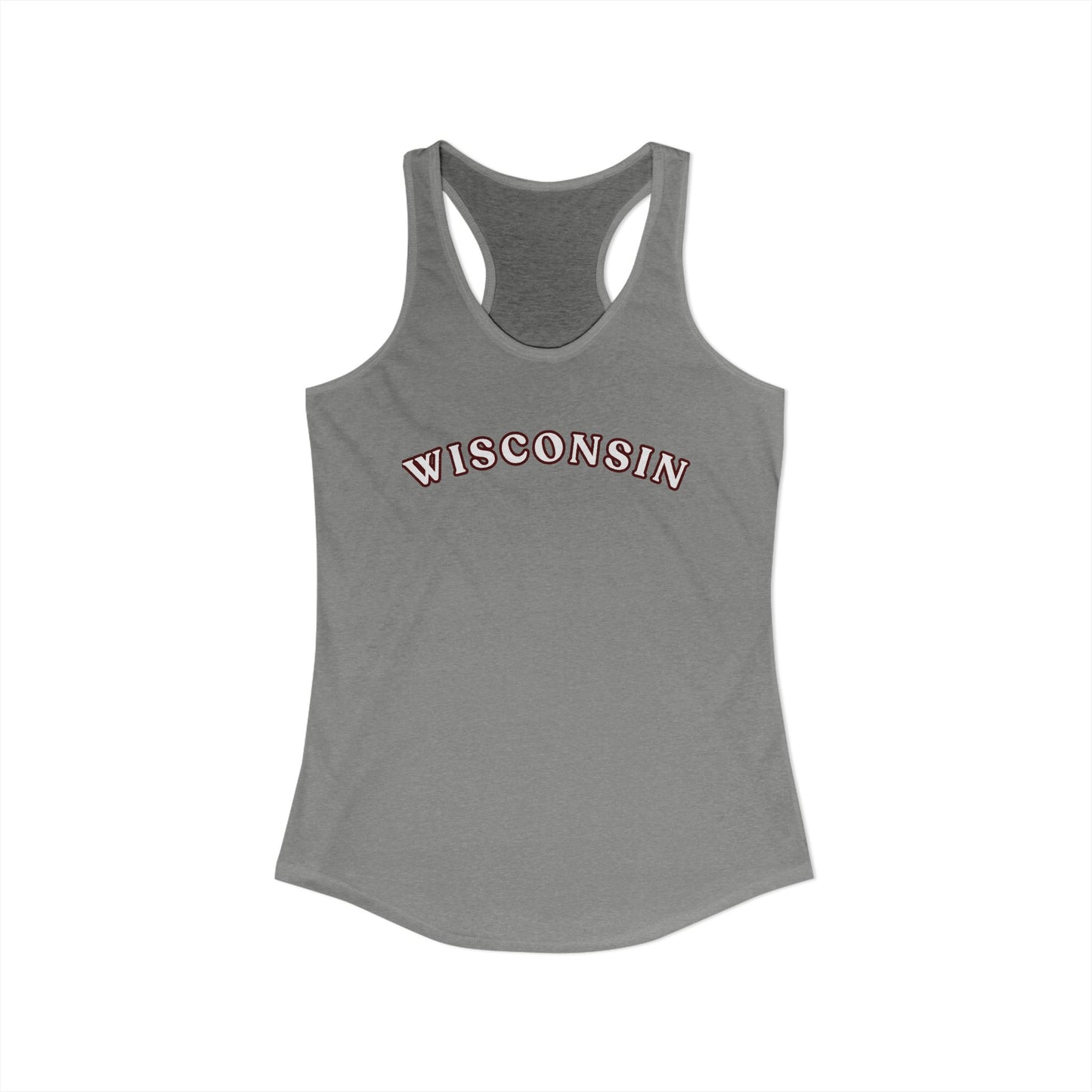 Wisconsin Women Racerback Tank Top | Slim Lightweight Activewear | True North