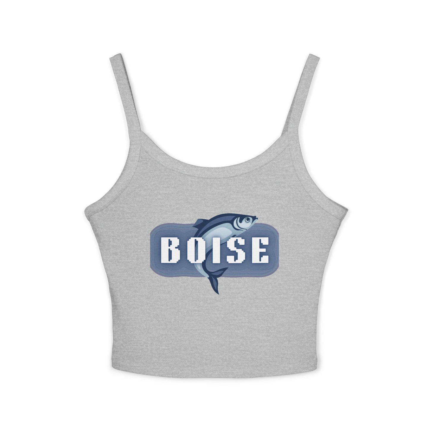 Boise Fish Graphic Tank Top — Women's Spaghetti Strap Crop