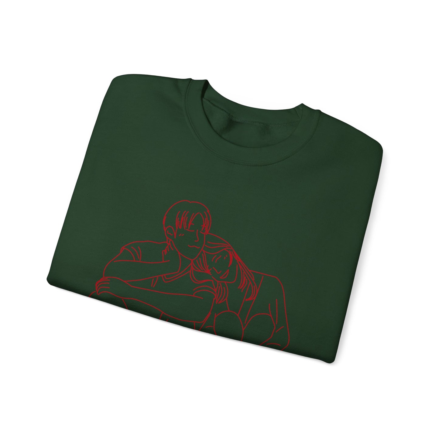 Couple Sketch Crewneck Sweatshirt | Cozy Anniversary Gift | True North