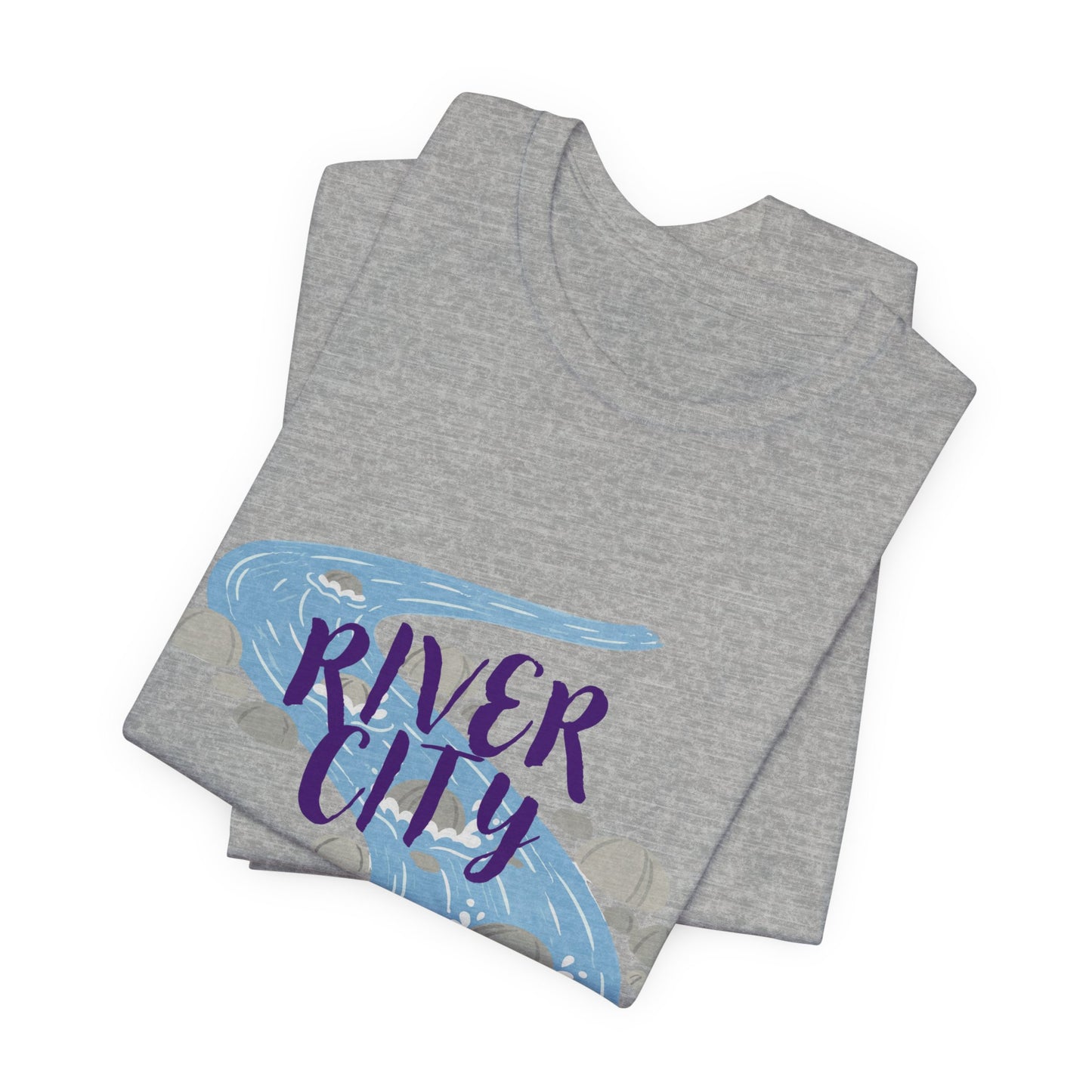 River City Spokane Graphic Tee — Watercolor River Design