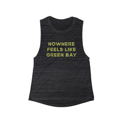 No Where Feels Like Green Bay | Women’s Flowy Scoop Muscle Tank | True North