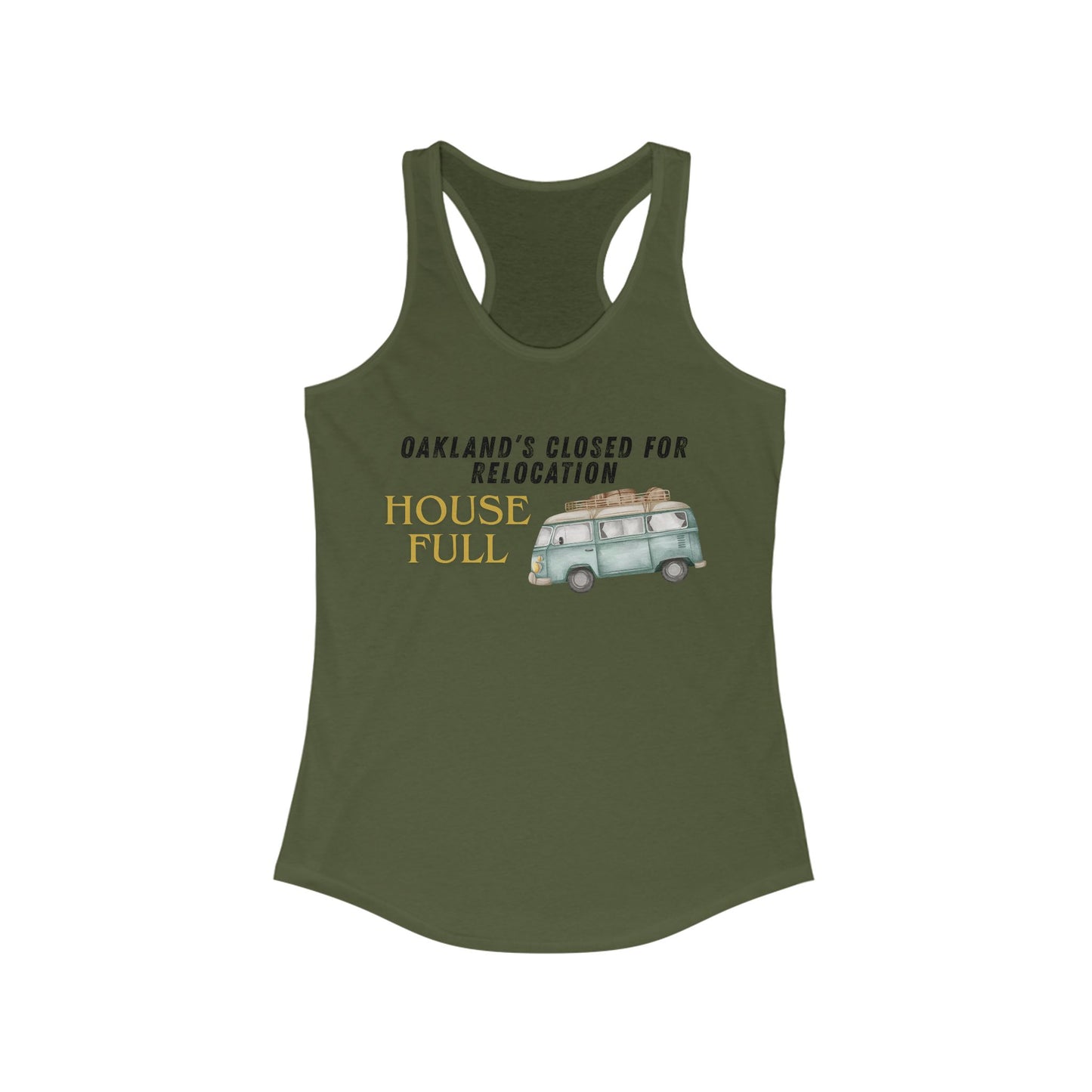 OAKLAND Closed for Relocation House Full | Women’s Ideal Racerback Tank | True North