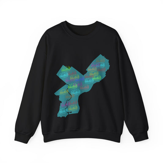 Philly's Sub Colorful Graphic Crewneck Sweatshirt | Artsy Pullover | True North