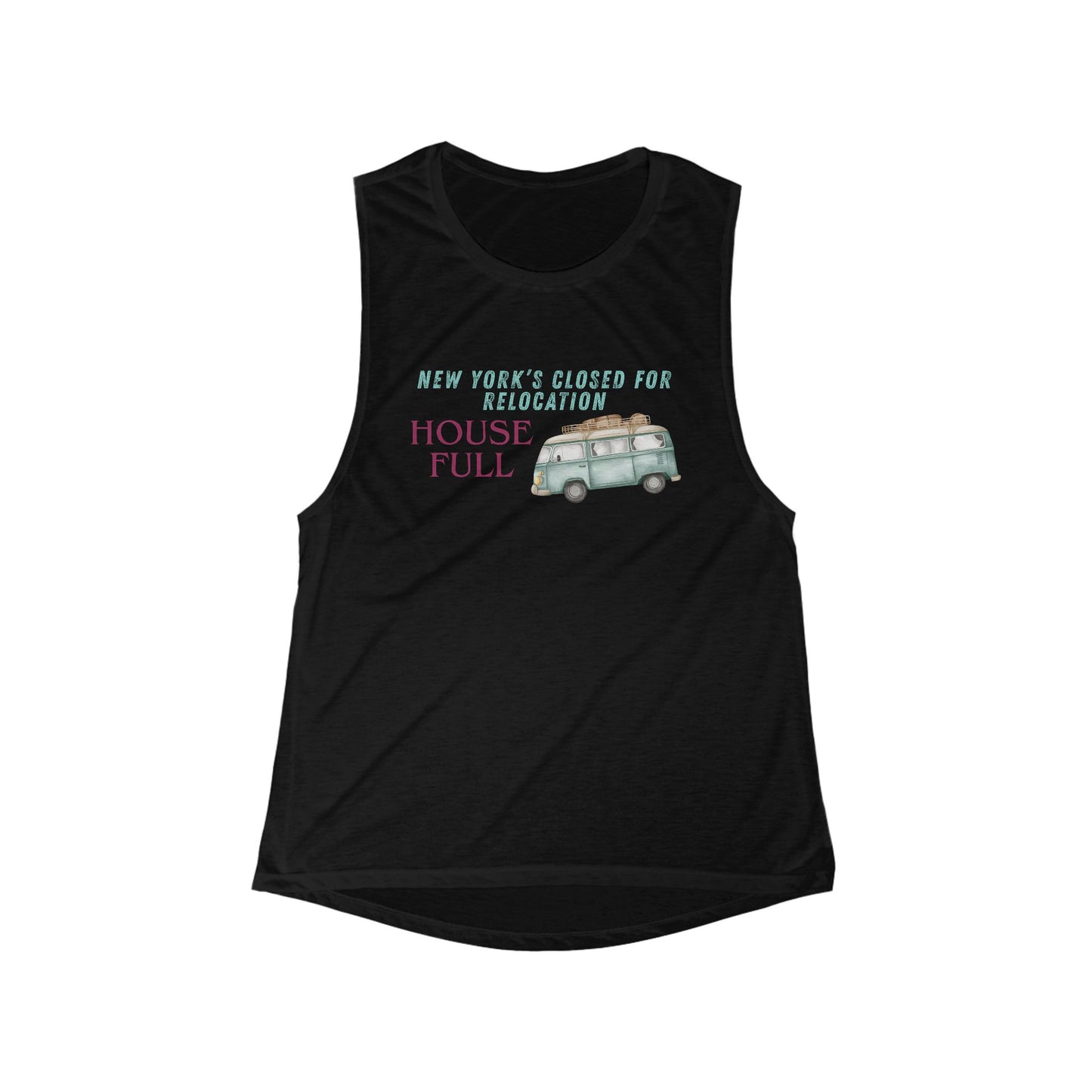 House Full New York | Women’s Flowy Scoop Muscle Tank | True North