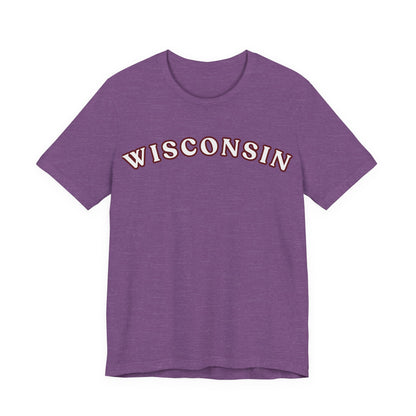 Wisconsin Arch Tee — Vintage Collegiate State T-Shirt MADISON JERSEY