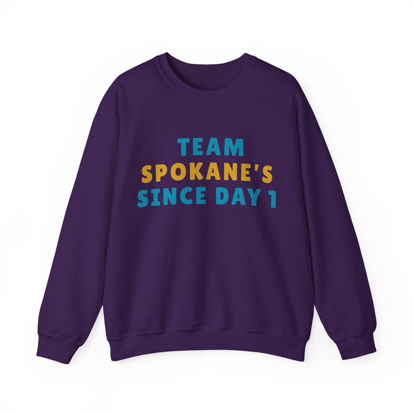 Crewneck Sweatshirt — "Team Spokane's Since Day 1" Retro Local Pride Pullover