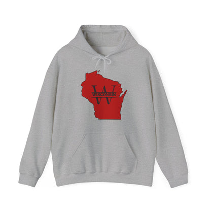 Wisconsin State Outline Hoodie Men/Unisex | Soft Fabric | True North