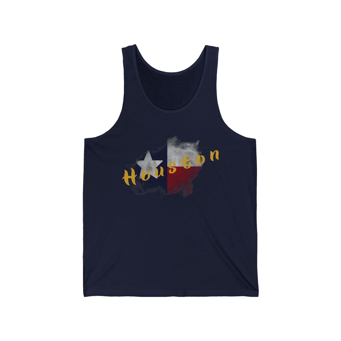Houston Men/Unisex Tank Top | Soft Artistic Print | True North
