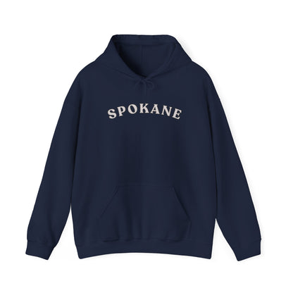 Spokane Arch Logo Hoodie — Minimal City Sweatshirt