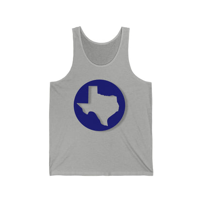 Texas Silhouette Circle Men/Unisex Tank Top | Bold Lone Star | True North