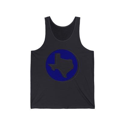 Texas Silhouette Circle Men/Unisex Tank Top | Bold Lone Star | True North