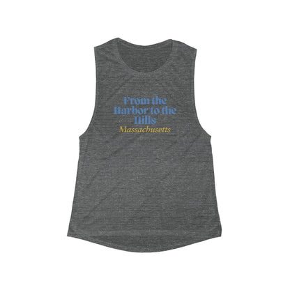 From the Harbor to the Hills Massachusetts | Women’s Flowy Scoop Muscle Tank | True North