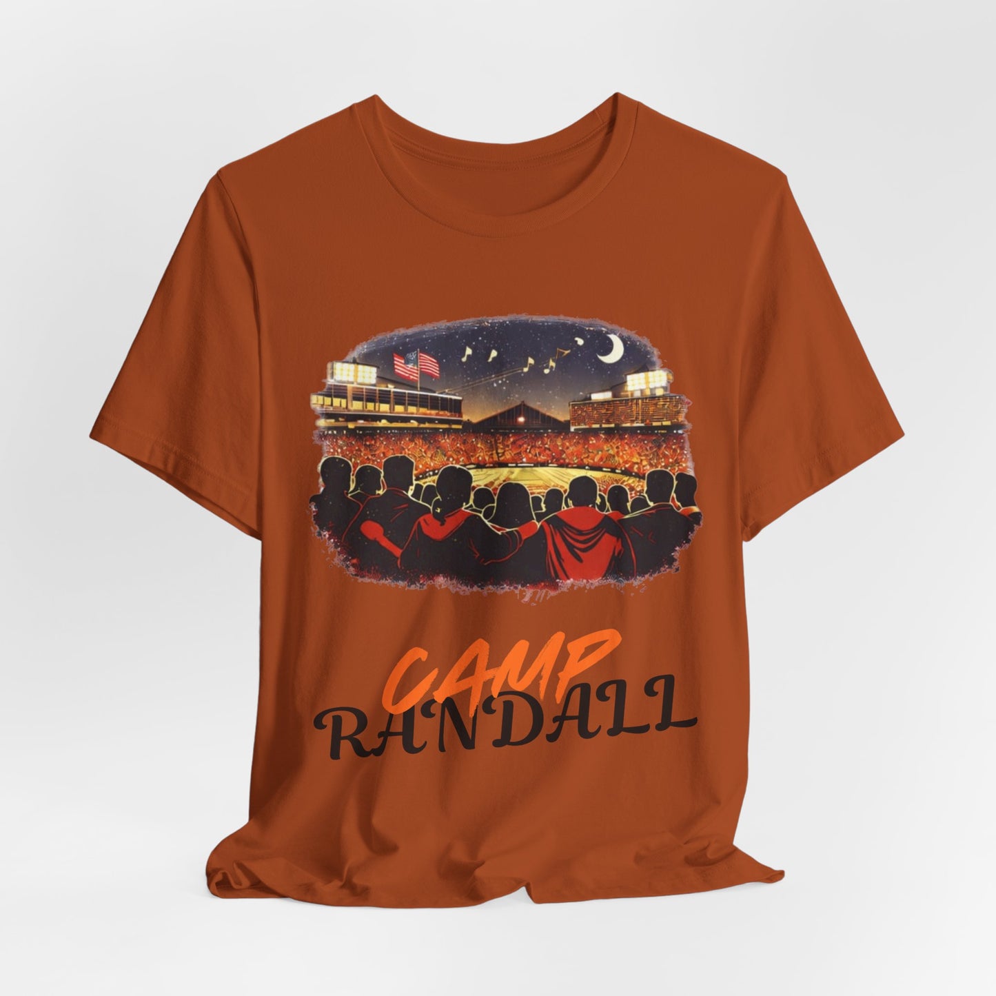 Camp Randall Stadium Football T‑Shirt – Retro Night Game Crew JERSEY Tee MADISON