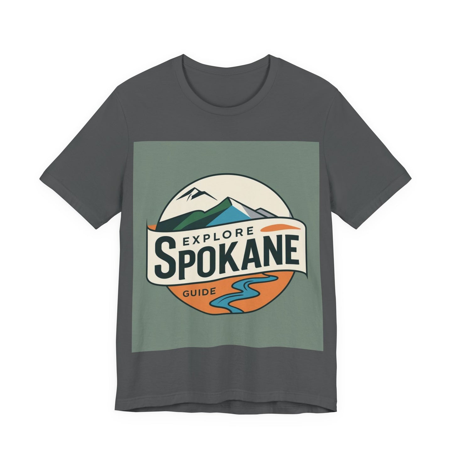Explore Spokane Graphic Tee — Vintage Mountain & River Travel Shirt