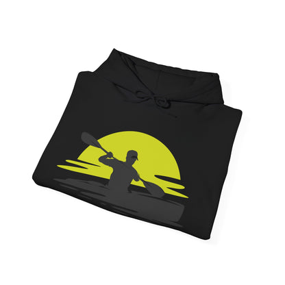 Sunset Kayaker Hooded Sweatshirt | Kayaking Lovers | True North