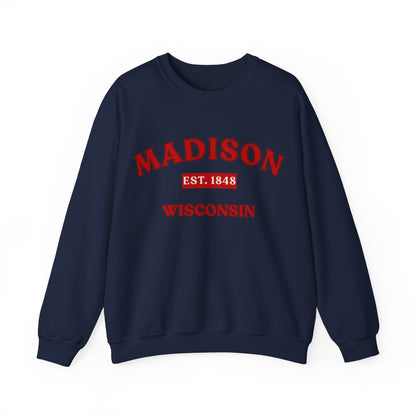 Madison Wisconsin EST. 1848 Unisex Sweatshirt | Soft Cotton Fit | True North