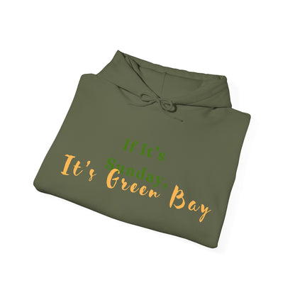 Green Bay Fan Gear Heavy Blend Hooded Sweatshirt | Cozy Sundays | True North
