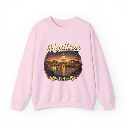 Madison Capitol Skyline Unisex Sweatshirt | Soft Cotton Fit | True North