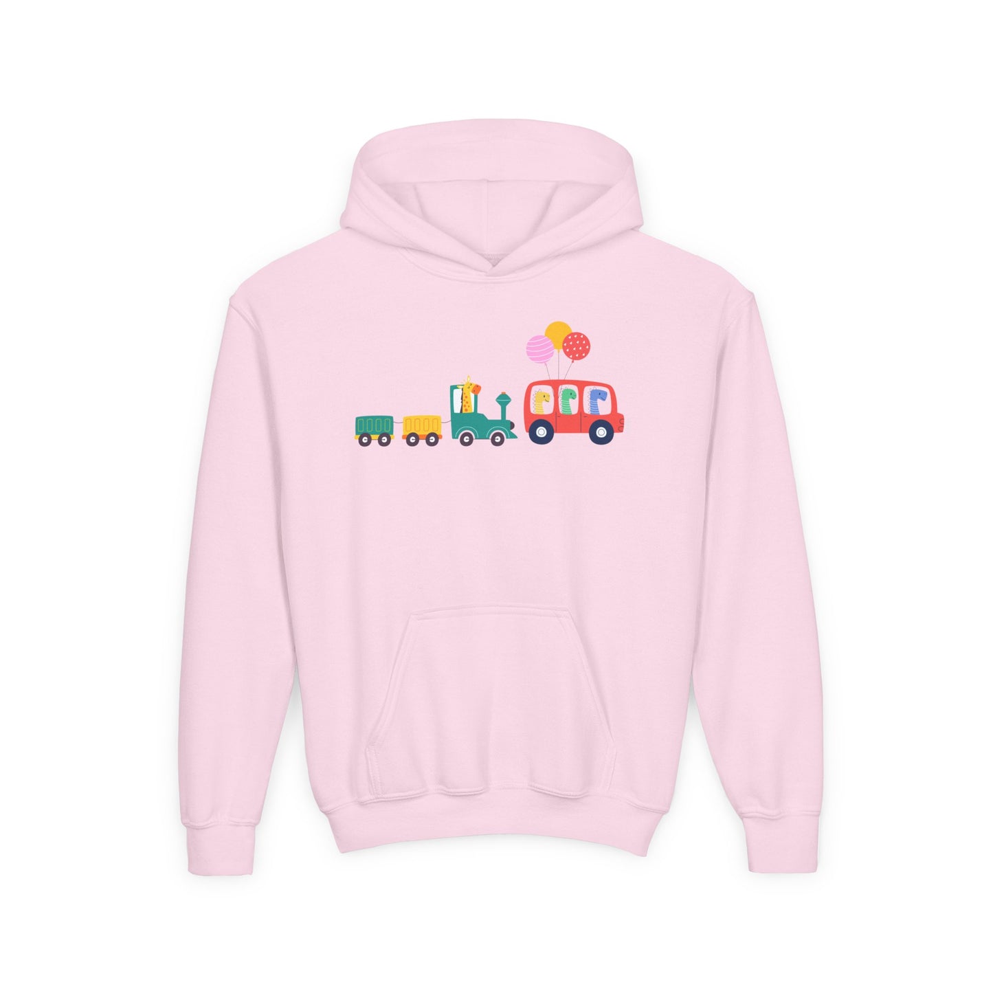 Fun Dinosaur Kids Party Hoodie | Train Design | True North
