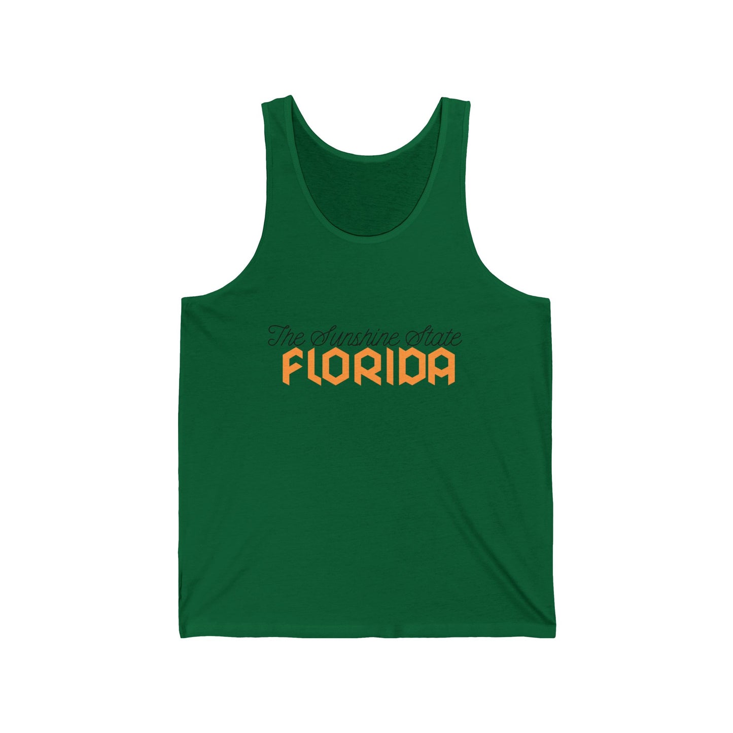 Orlando Retro Script Florida Men/Unisex Tank Top | Orange Graphic Soft Cotton | True North