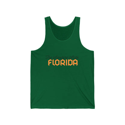Orlando Retro Script Florida Men/Unisex Tank Top | Orange Graphic Soft Cotton | True North