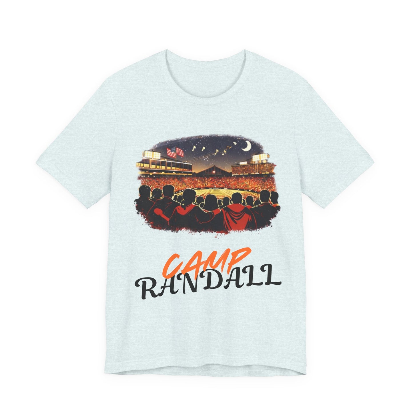 Camp Randall Stadium Football T‑Shirt – Retro Night Game Crew JERSEY Tee MADISON