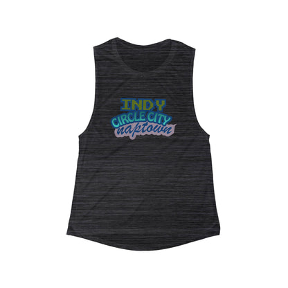 Indy Circle City | Women’s Flowy Scoop Muscle Tank | True North