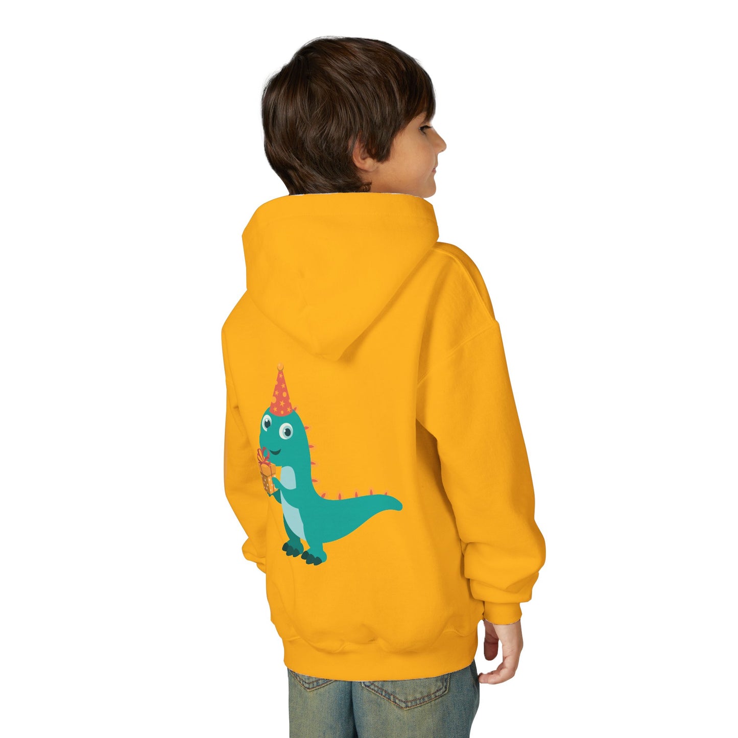Fun Dinosaur Kids Party Hoodie | Train Design | True North