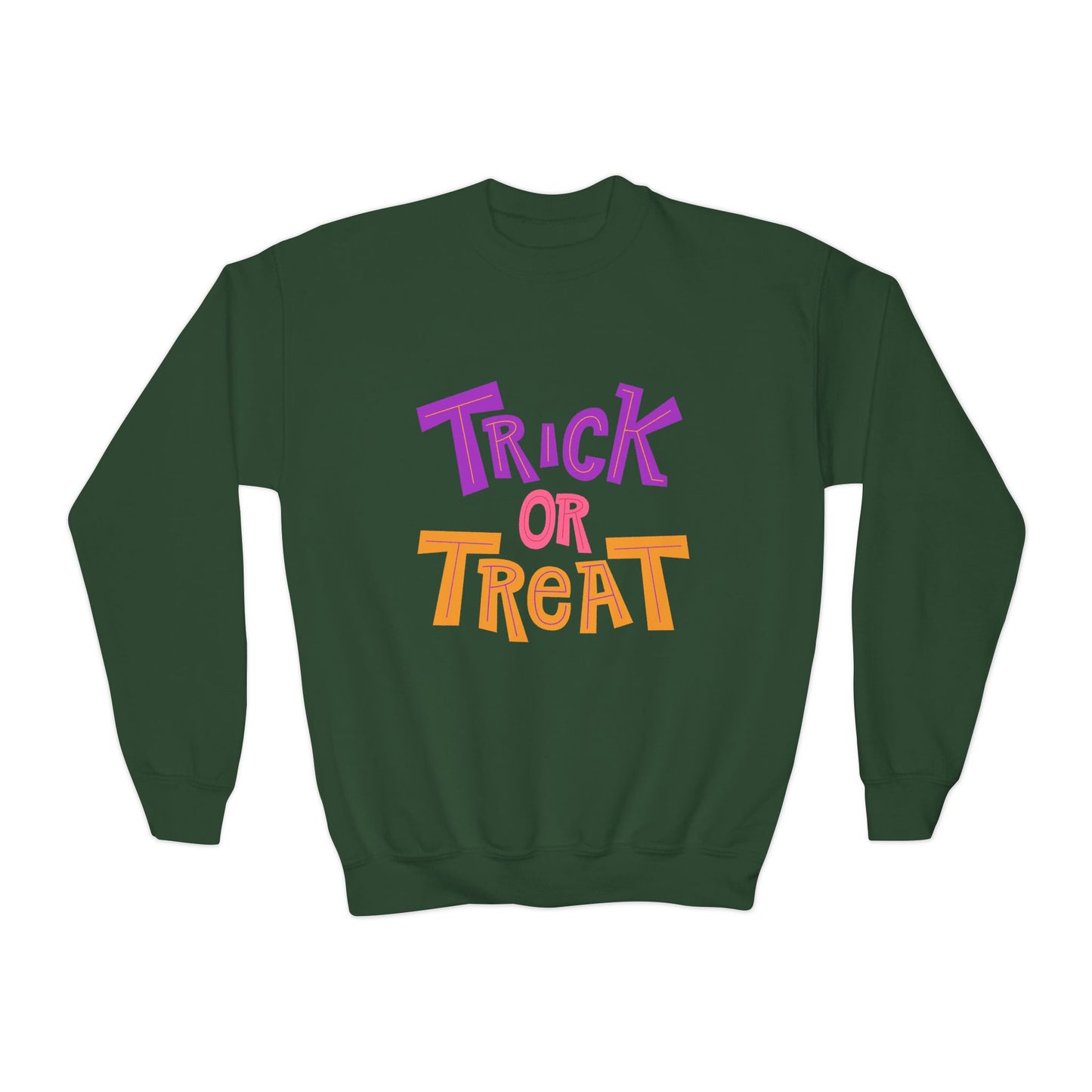 Youth Trick or Treat Crewneck Sweatshirt | Trick or Treat Clothing | True North