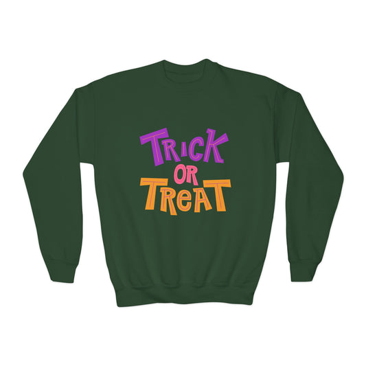 Youth Trick or Treat Crewneck Sweatshirt | Trick or Treat Clothing | True North