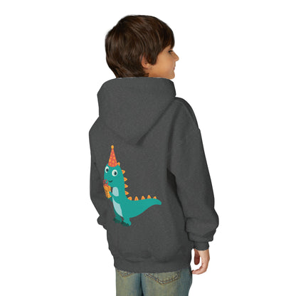 Fun Dinosaur Kids Party Hoodie | Train Design | True North