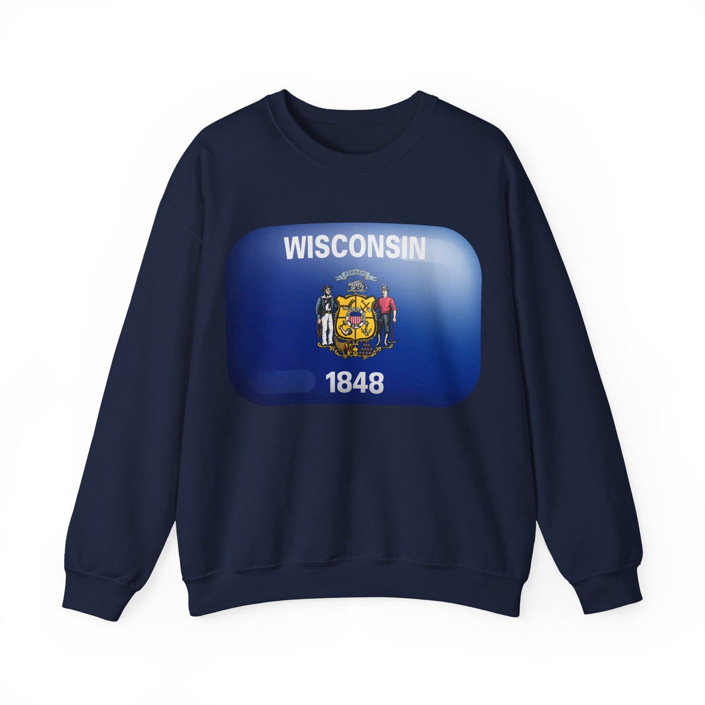 Wisconsin Flag Madison 1848 Unisex Sweatshirt | Soft Premium Fit | True North