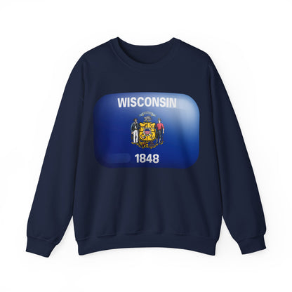 Wisconsin Flag Madison 1848 Unisex Sweatshirt | Soft Premium Fit | True North