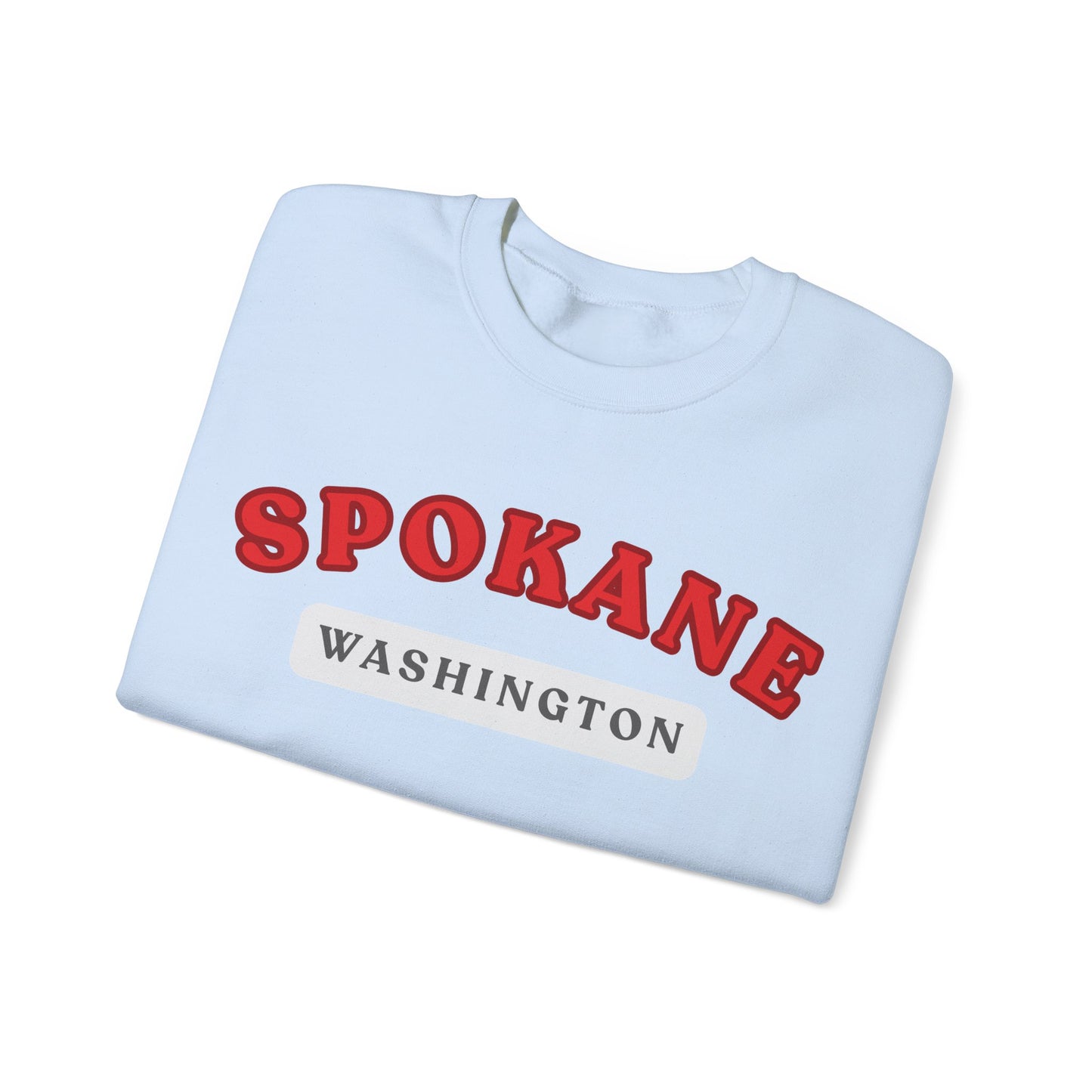 Spokane Washington Crewneck Sweatshirt — Vintage Collegiate Pullover