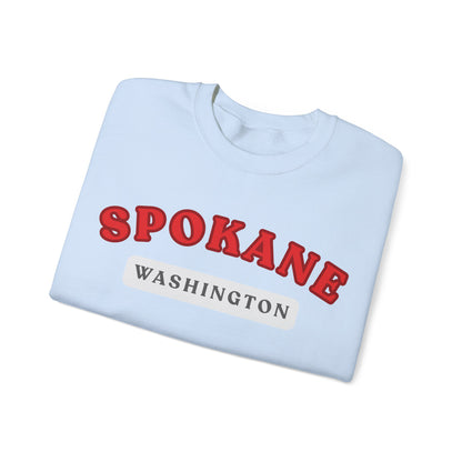 Spokane Washington Crewneck Sweatshirt — Vintage Collegiate Pullover