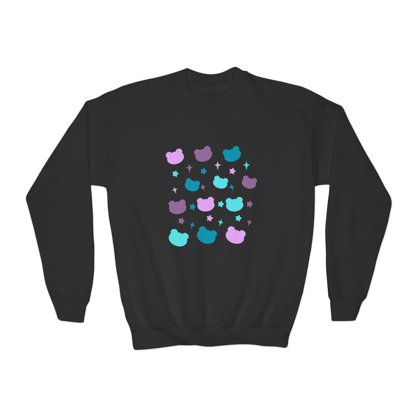Youth Crewneck Sweatshirt with Cute Cat Design | Fall & Winter Fashion | True North