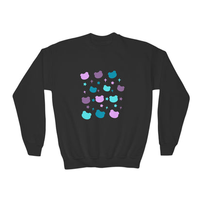 Youth Crewneck Sweatshirt with Cute Cat Design | Fall & Winter Fashion | True North