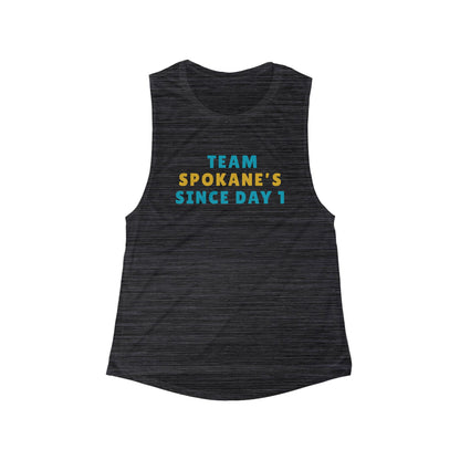 Team Spokane Women's Flow Tank — "Team Spokane's Since Day 1" Casual Muscle Tank
