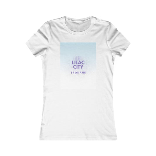 Lilac City Spokane Women's Tee — Retro Pastel Graphic Shirt